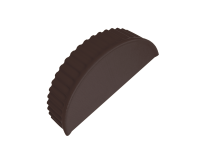 Заглушка конька круглого R110 торцевая, 8017 шоколадно-коричневый матовый