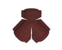 Тройник Y конька круглого 625x510 мм, 3009 оксид красный матовый