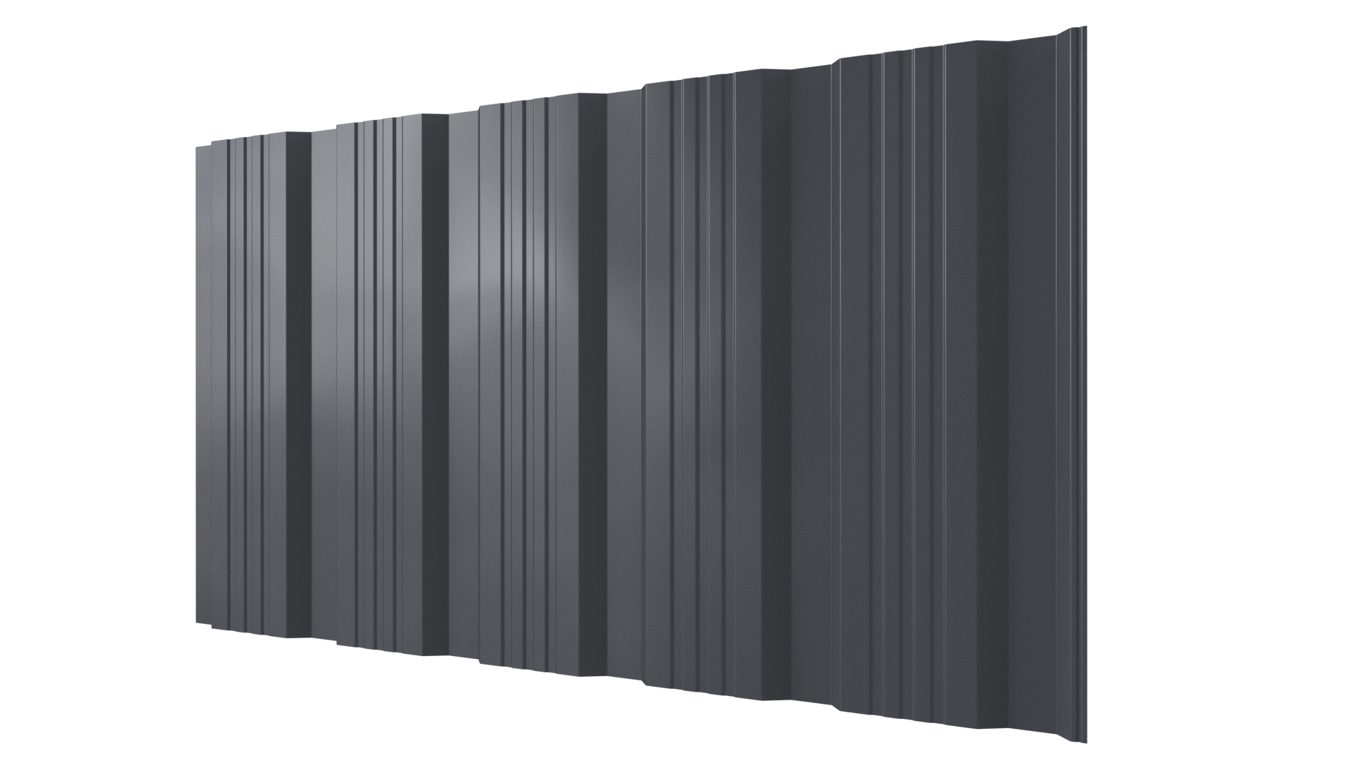 Профнастил К20 1195/1130x0,5 мм, 7011 железно-серый глянцевый