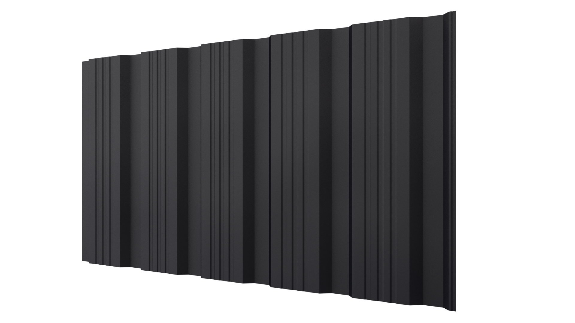 Профнастил К20 1195/1130x0,45 мм, 9005 черный янтарь матовый