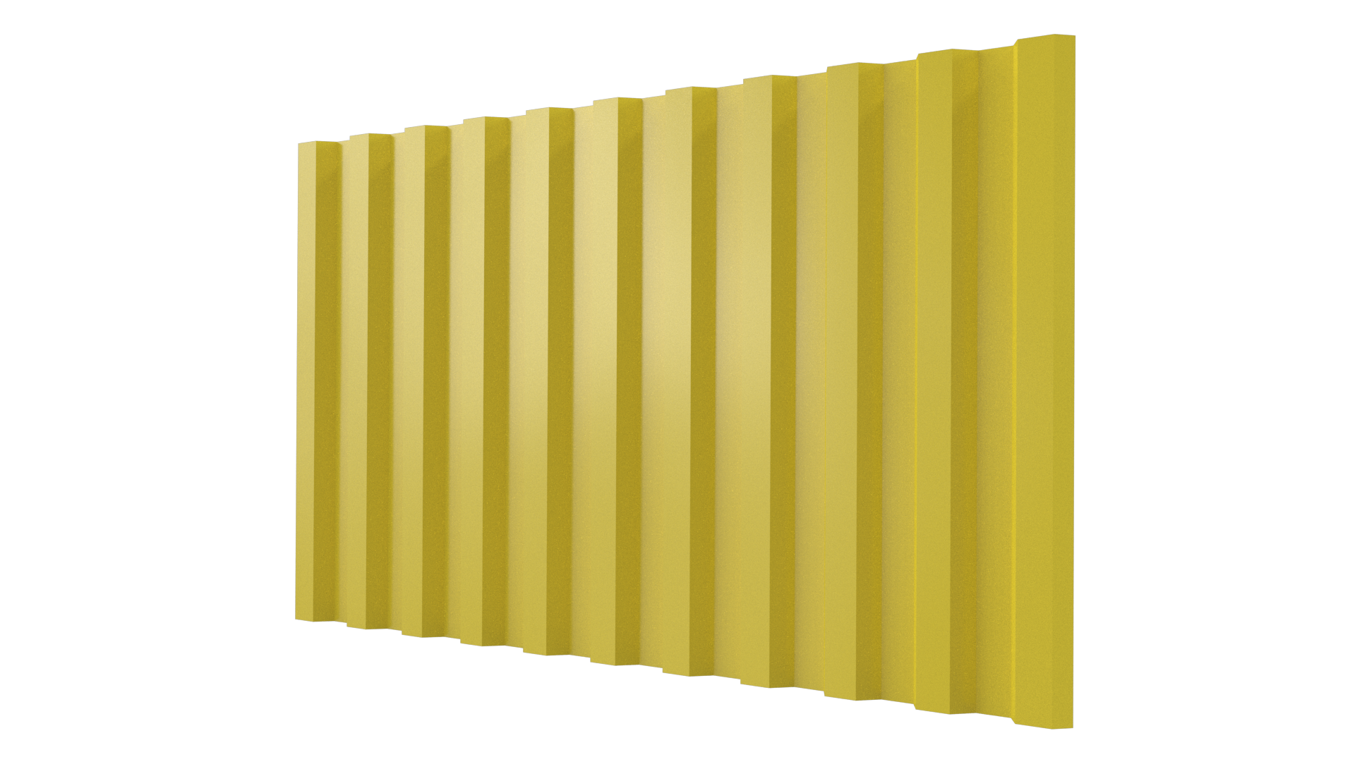 Профнастил С21 1051/1000x0,5 мм, 1018 цинково-желтый глянцевый