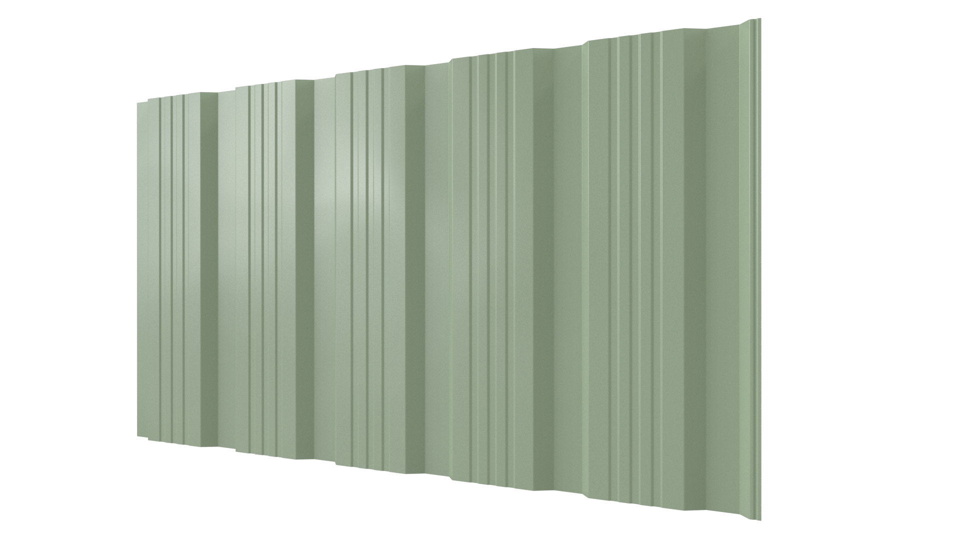 Профнастил К20 1195/1130x0,5 мм, 6019 бело-зеленый глянцевый