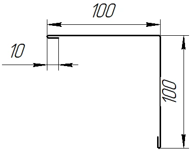 Угол наружний 100x100x2000 мм, 5021 водная синь глянцевый