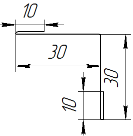 Планка угла внутреннего 30x30x2000 мм, 8017 шоколадно-коричневый PUR Pruf