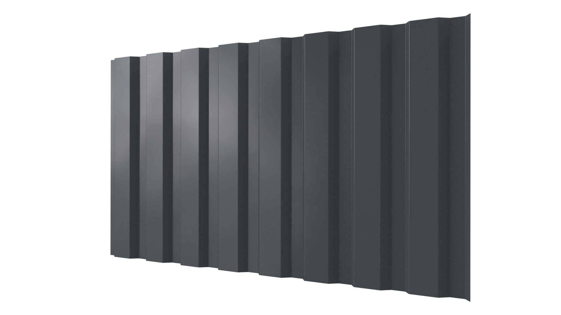 Профнастил С20A 1150/1100x0,4 мм эконом, 7011 железно-серый глянцевый