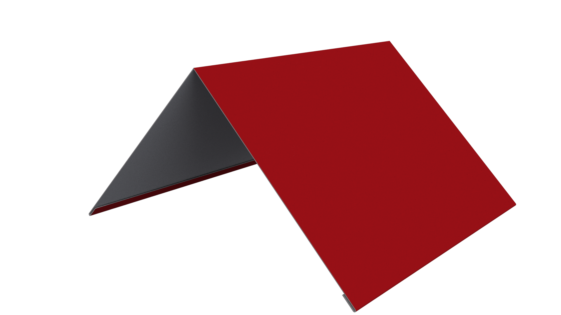 Конёк простой 150x150x2000 мм, 3020 транспортный красный глянцевый