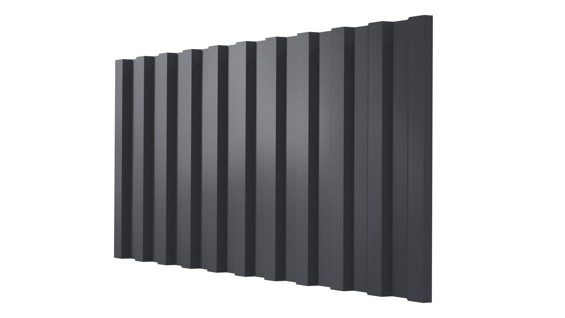 Профнастил С21 1051/1000x0,3 мм, 7024 графитовый серый глянцевый