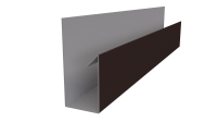 Планка П-образная 30x20x2000 мм, 8017 шоколадно-коричневый PUR Pruf