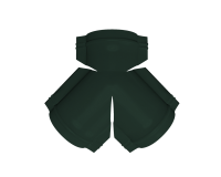 Тройник Y конька круглого 625x510 мм, 6009 пихтовый зеленый матовый