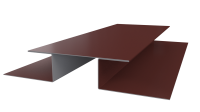 Планка стыковочная сложная 75x2000 мм, 3009 оксид красный глянцевый