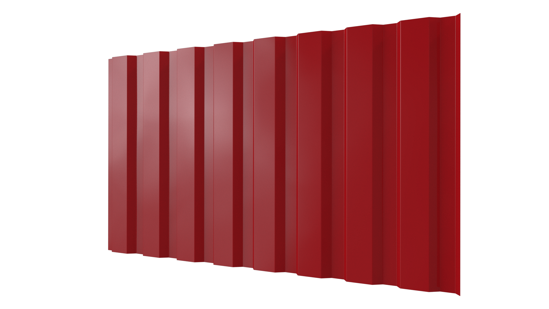 Профнастил С20A 1150/1100x0,5 мм, 3020 транспортный красный глянцевый