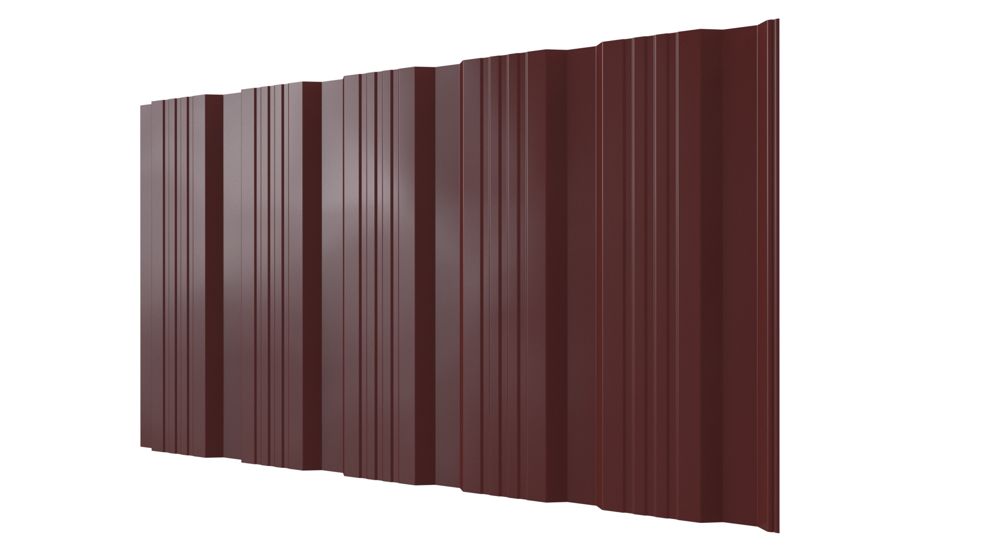 Профнастил К20 1195/1130x0,4 мм эконом, 3009 оксид красный глянцевый
