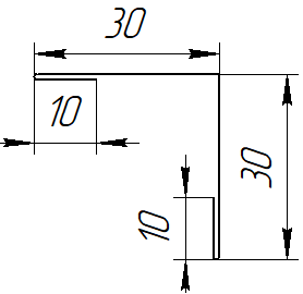 Планка угла наружного 30x30x2000 мм, Картэн тёмный