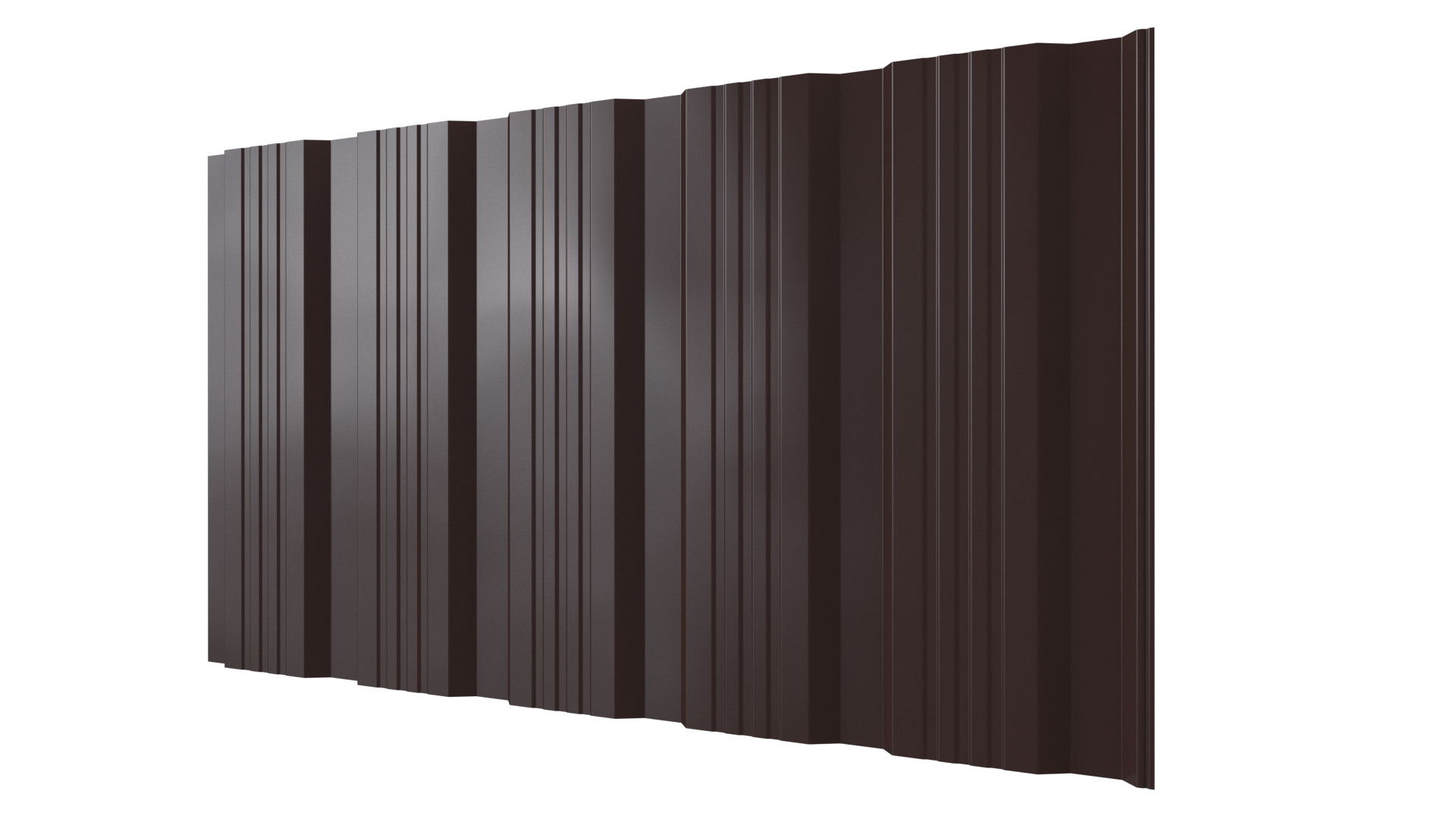Профнастил К20 1195/1130x0,5 мм, 8017 шоколадно-коричневый глянцевый