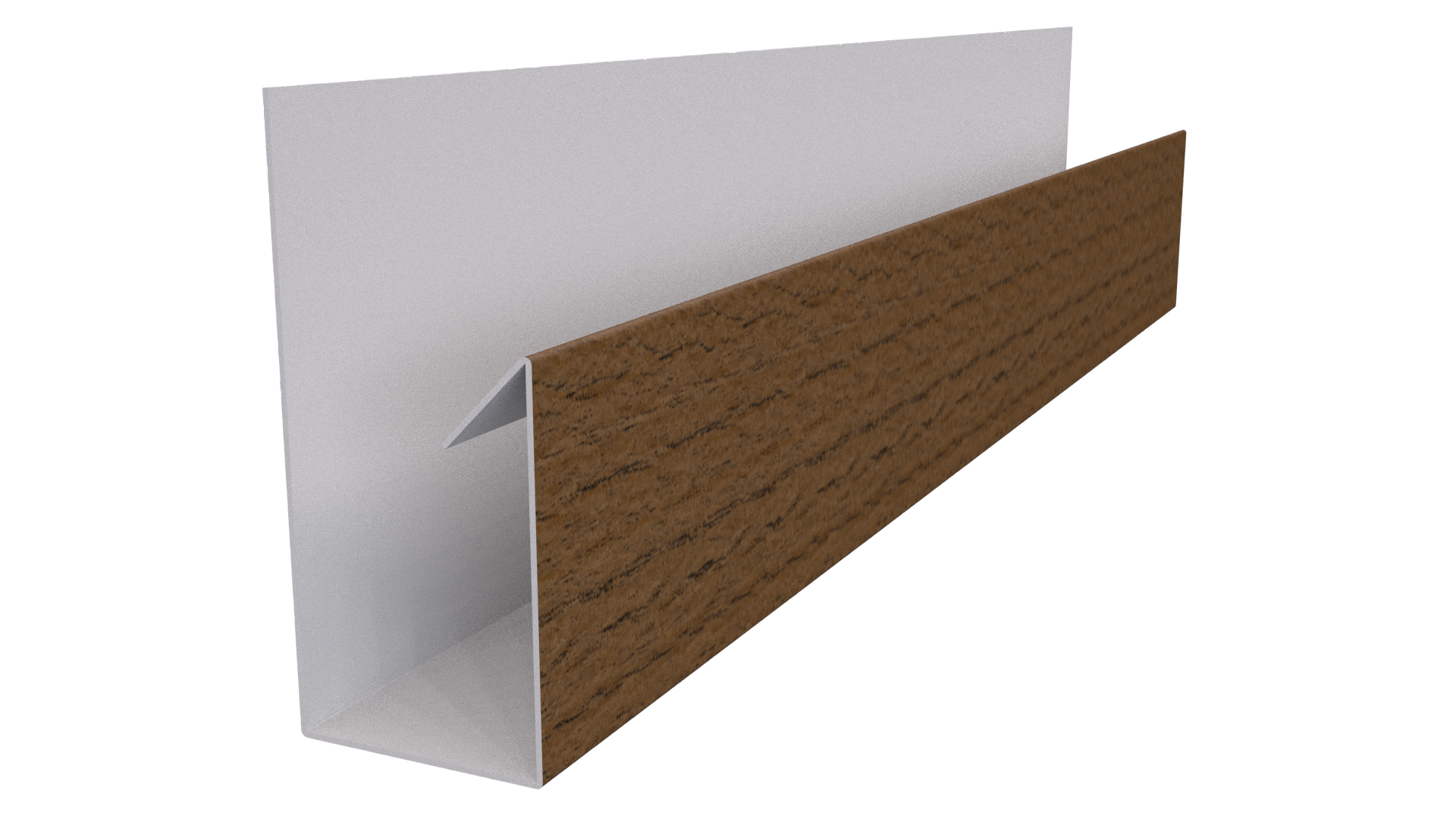 Планка П-образная Блок-хаус 30x30x2000 мм, Дуб Сантана 3D