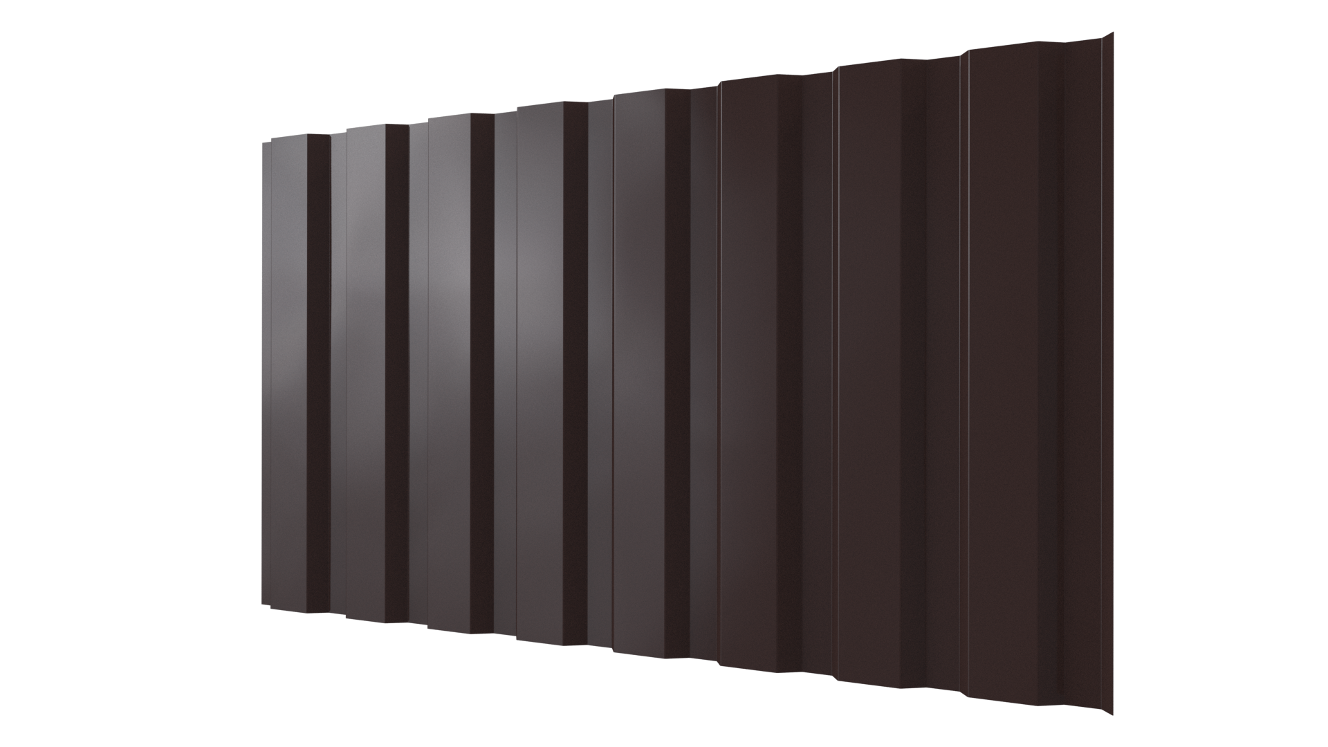 Профнастил С20A 1150/1100x0,5 мм, 8017 шоколадно-коричневый PUR Pruf