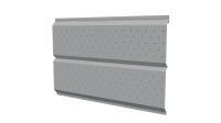 Софит Л-брус перфорированный 264/241x0,5 мм, 7035 светло-серый глянцевый