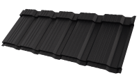 Металлочерепица Каскад 1195/1130x0,5 мм, 9005 черный янтарь стальной бархат