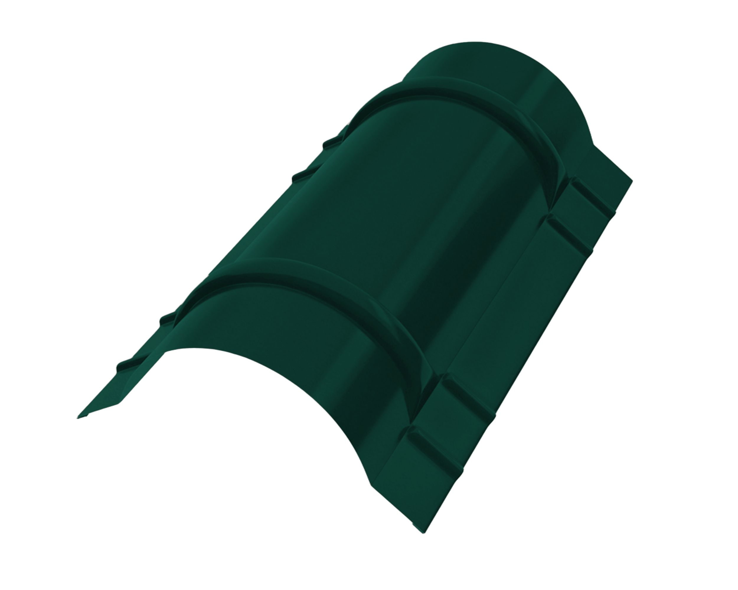 Конёк круглый R110x2000 мм, 6005 зеленый мох матовый