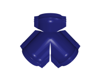 Тройник Y конька круглого 625x510 мм, 5002 ультрамариново-синий глянцевый