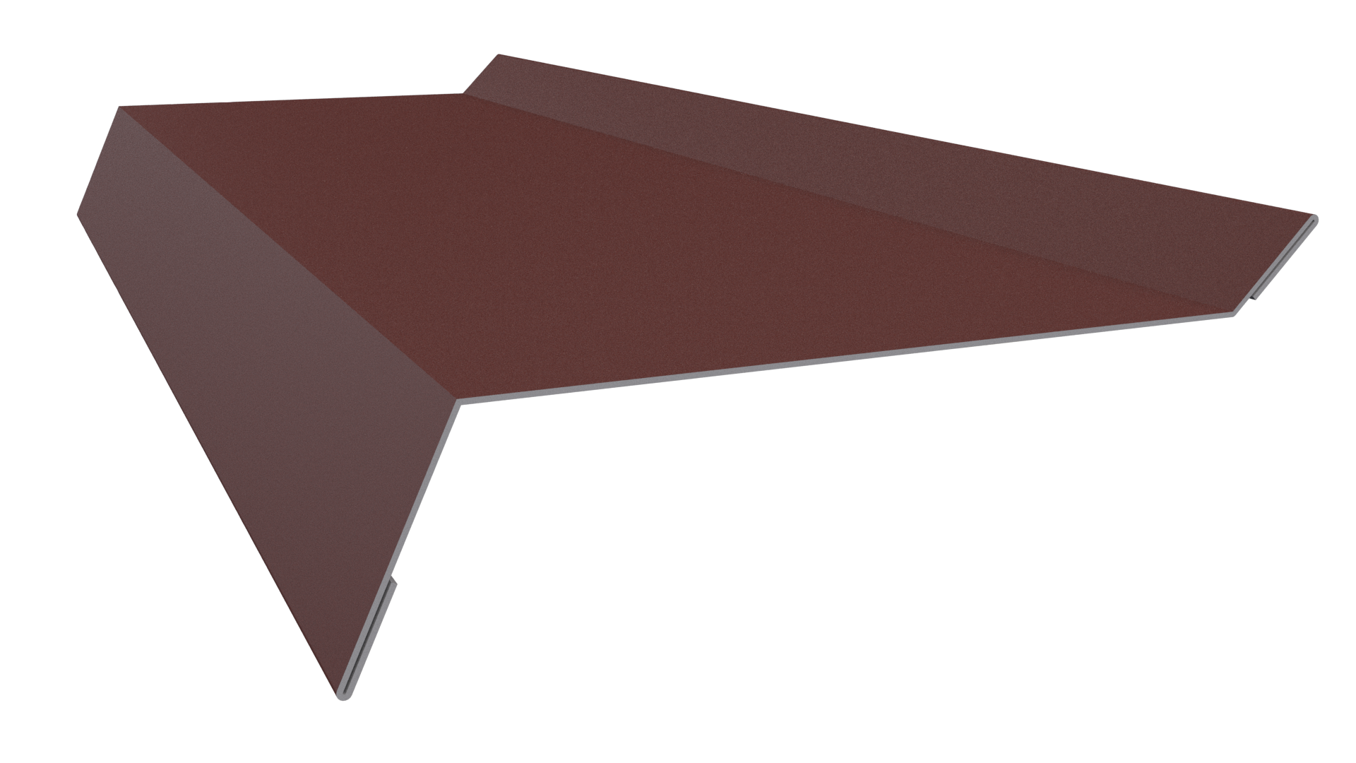 Планка примыкания в штробу 20x60x10 мм, 3009 оксид красный матовый