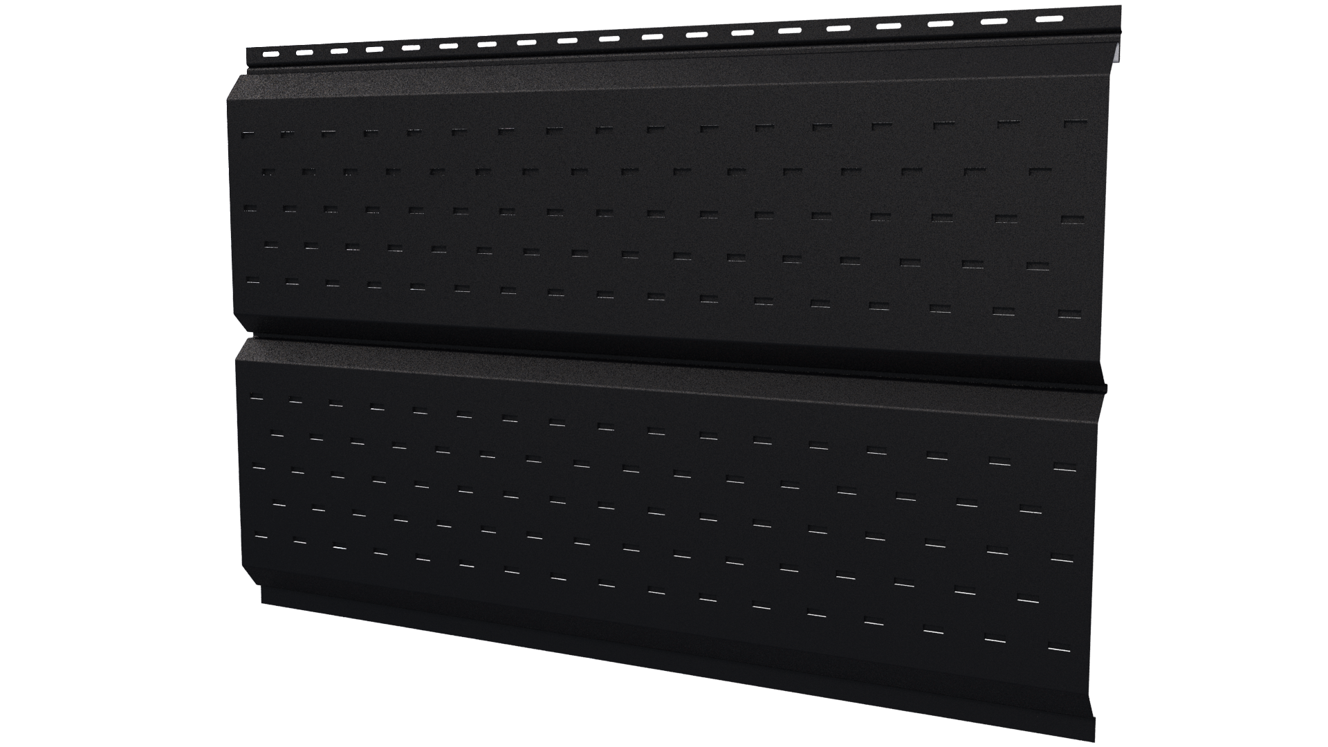 Софит Л-брус перфорированный 264/241x0,45 мм, 9005 черный янтарь матовый