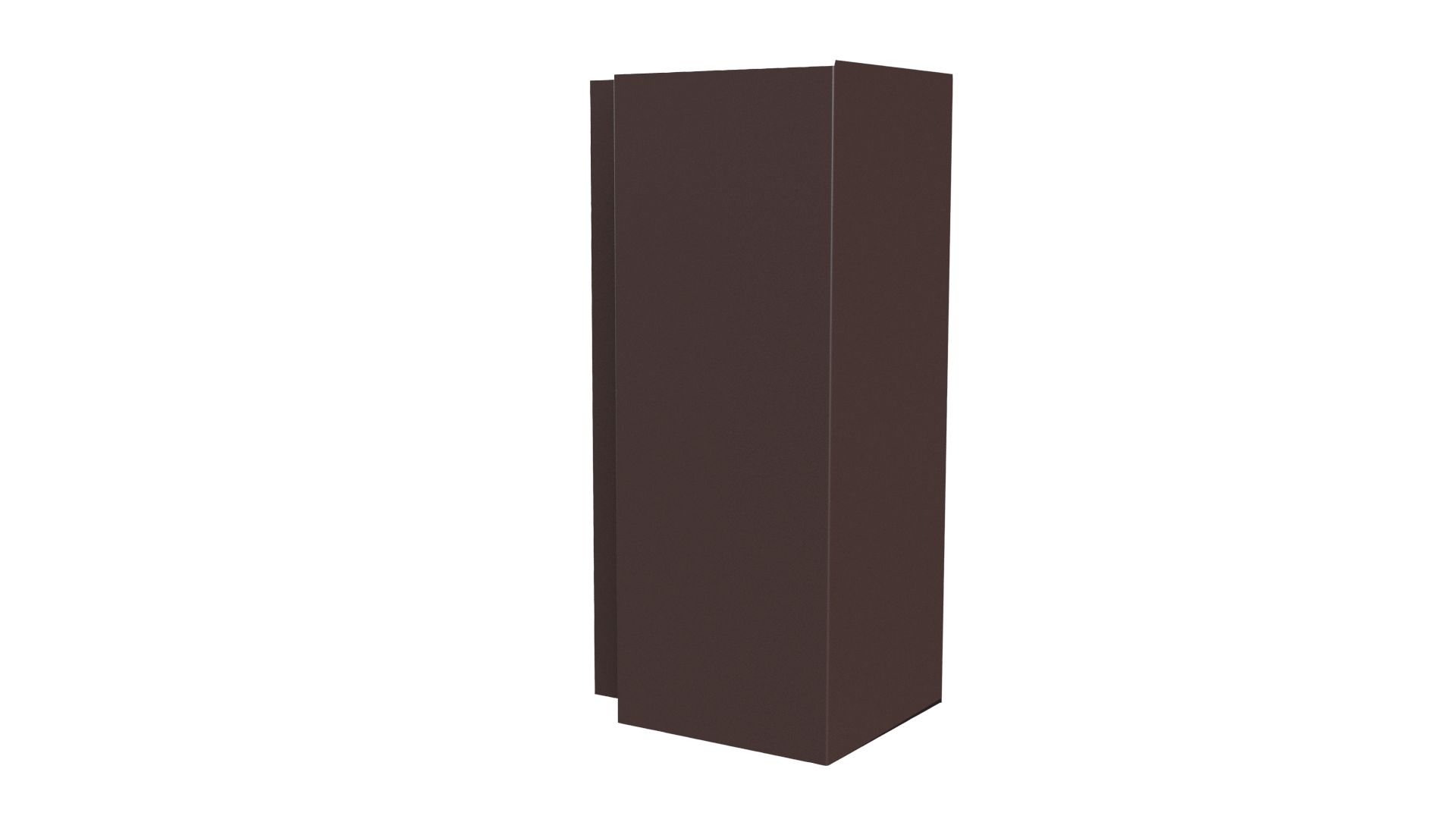 Планка угла наружного сложная Блок-хаус 110x110x2000 мм, 8017 шоколадно-коричневый PUR Pruf