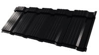 Металлочерепица Каскад 1195/1130x0,5 мм, 9005 черный янтарь глянцевый