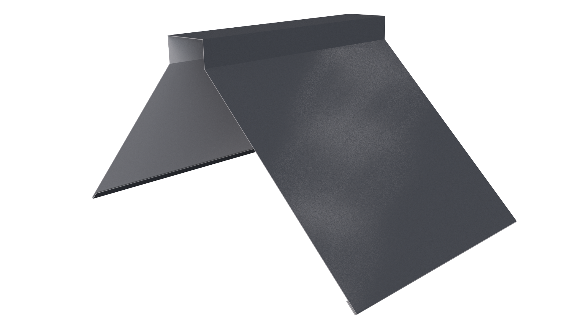 Конёк фигурный 190x190x2000 мм, 7024 графитовый серый PUR Pruf