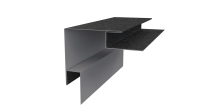Планка угла наружного сложная 75x75x2000 мм, Картэн тёмный