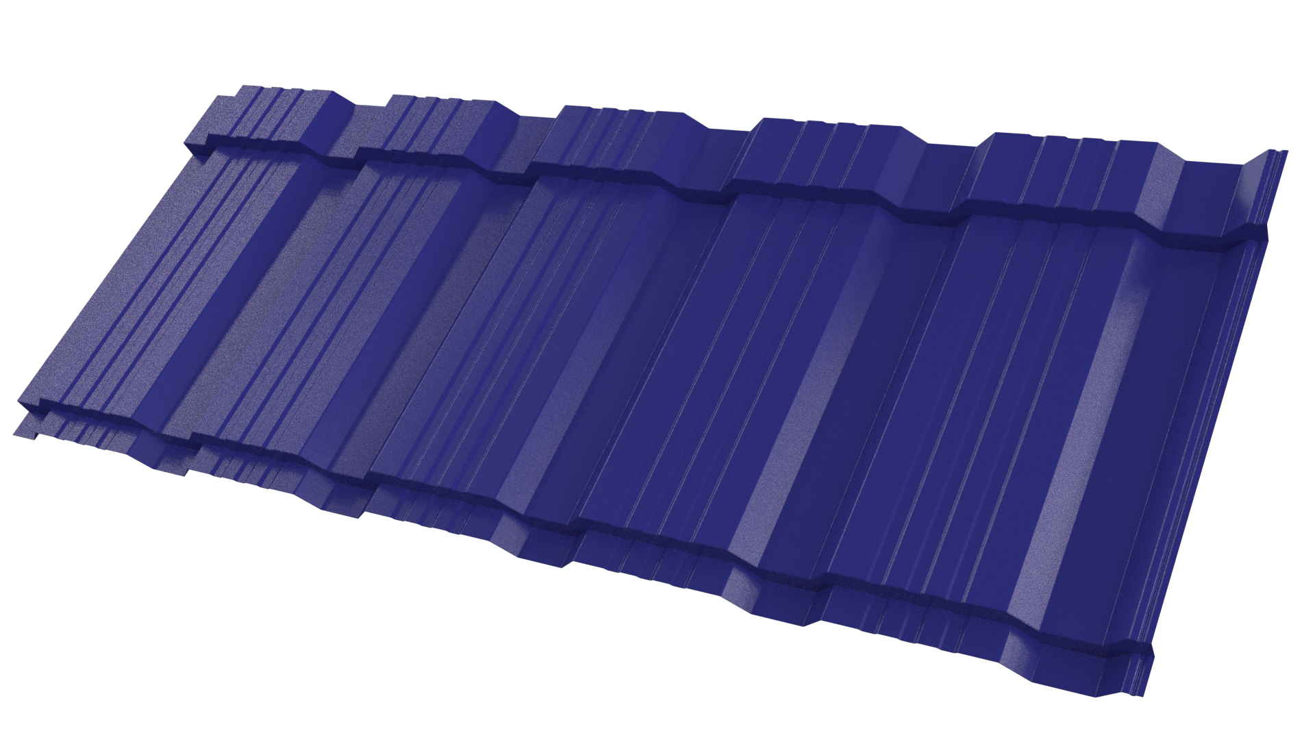 Металлочерепица Каскад 1195/1130x0,5 мм, 5002 ультрамариново-синий глянцевый