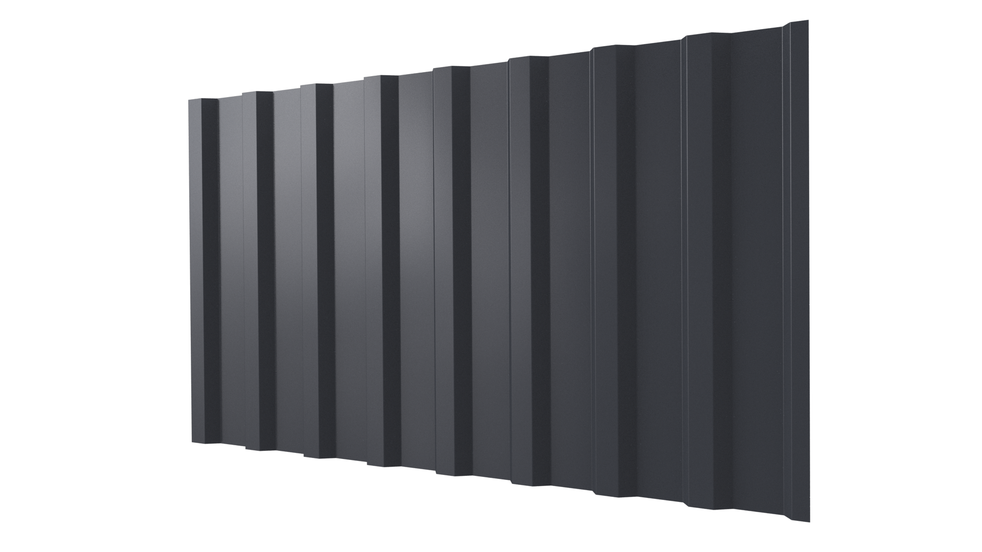Профнастил С20B 1150/1100x0,5 мм, 7024 графитовый серый PUR Pruf
