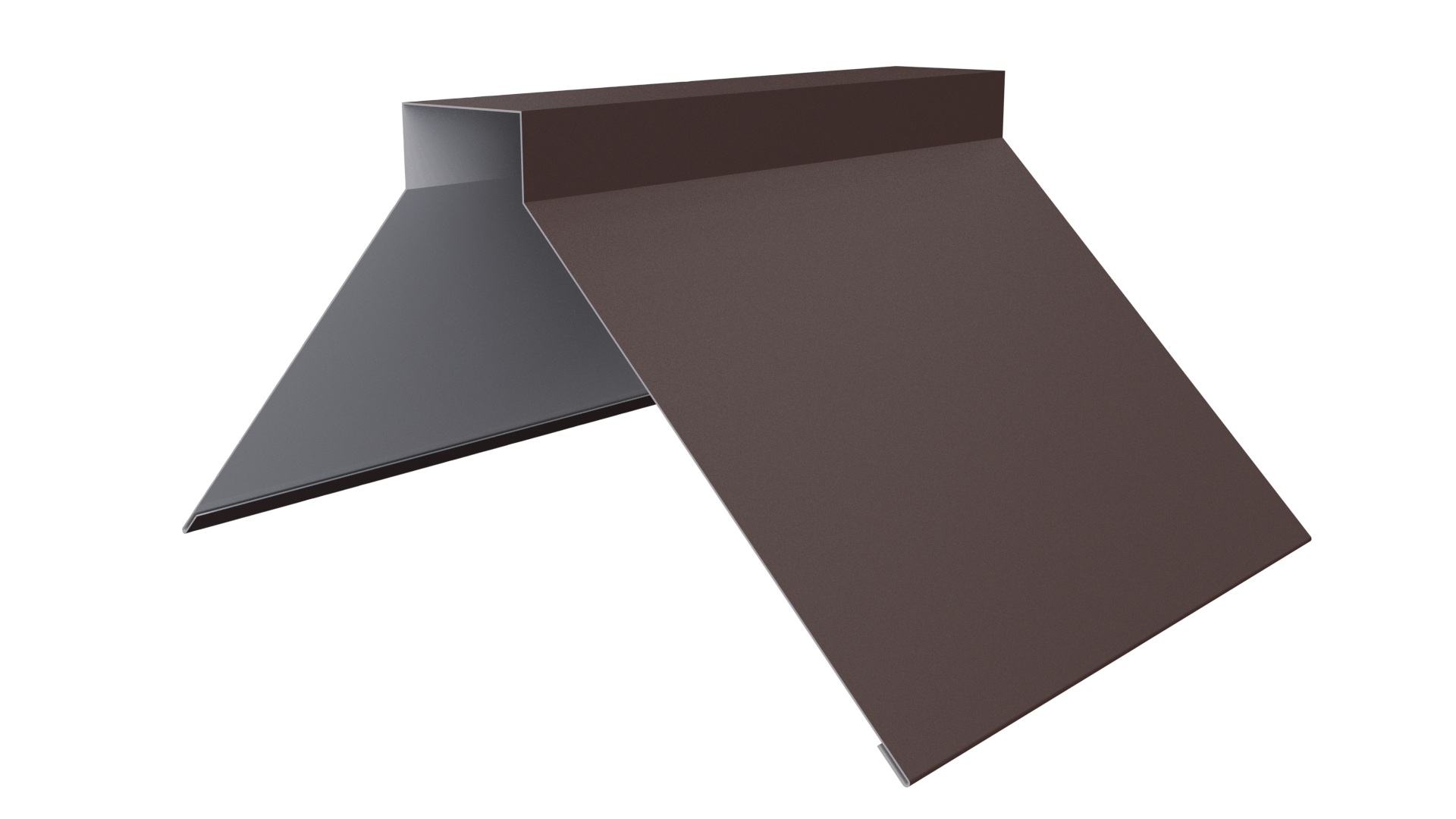 Конёк фигурный 150x150x2000 мм, 8017 шоколадно-коричневый матовый