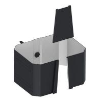 Держатель трубы 76x102 мм, 7024 графитовый серый