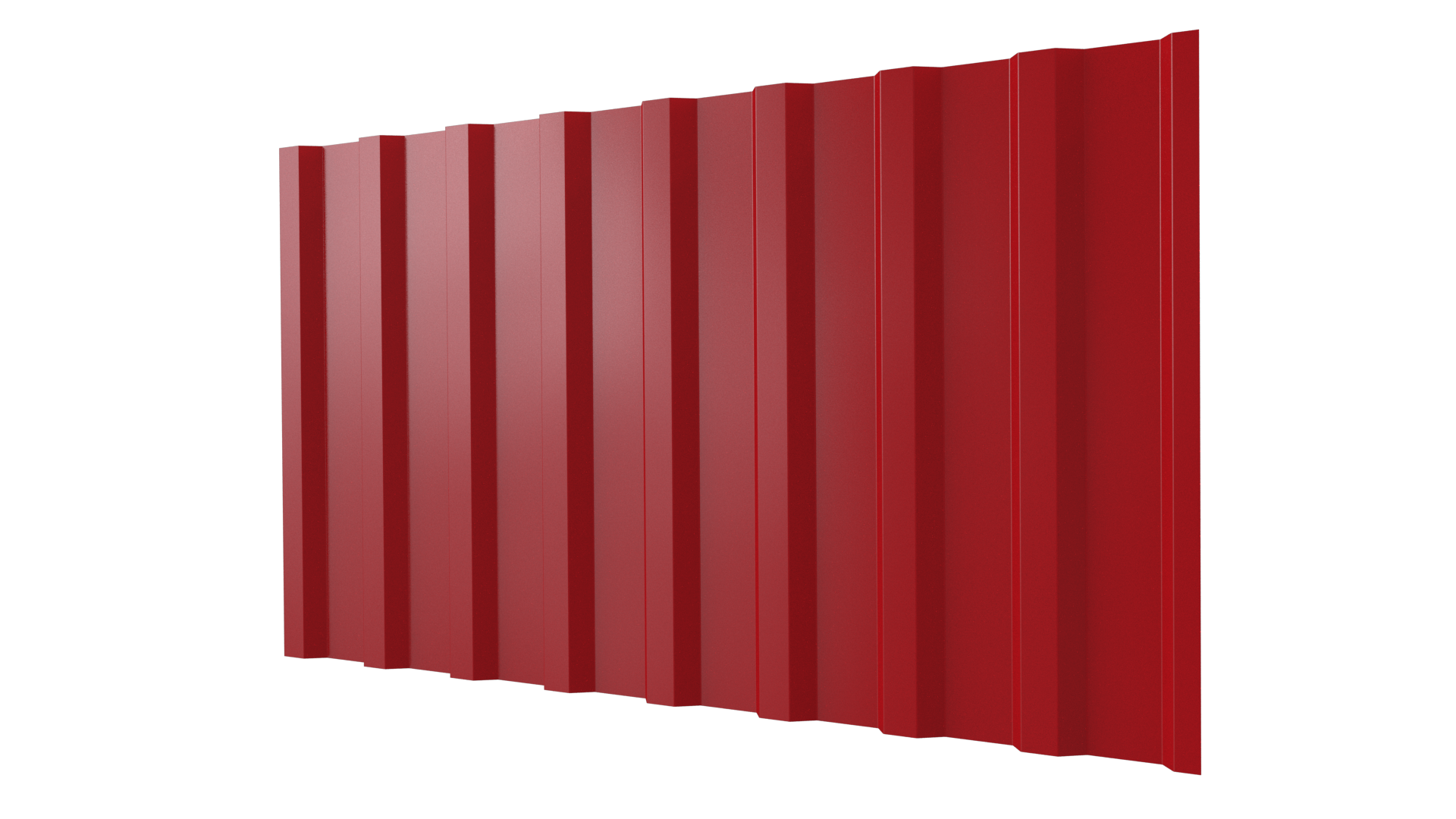 Профнастил С20B 1150/1100x0,5 мм, 3020 транспортный красный глянцевый