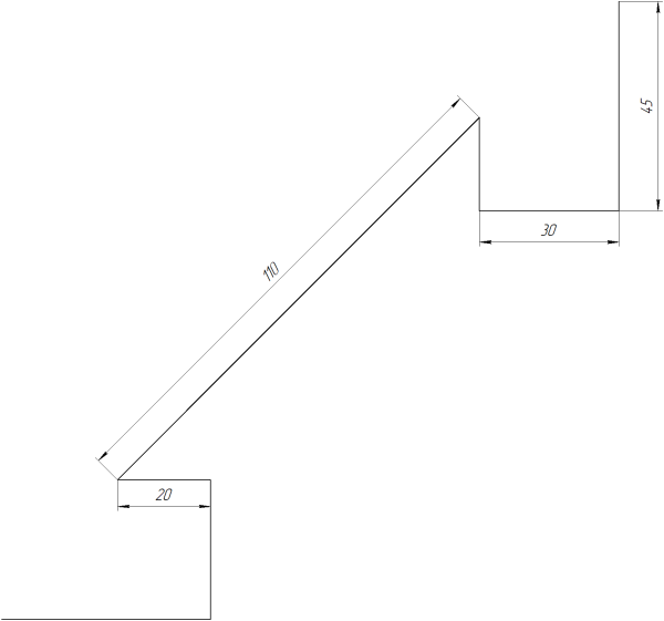 Планка угла внутреннего сложная Блок-хаус 110x2000 мм, Дуб Кельтик 3D