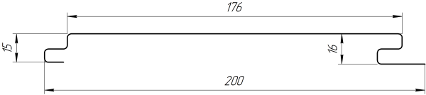 Лайн Про Плоскость 200/176x0,5 мм, 9005 черный янтарь глянцевый