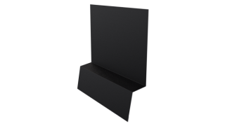 Планка стартовая фальц 135x30x55 мм, 9005 черный янтарь стальной бархат