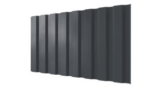 Профнастил С20A 1150/1100x0,4 мм эконом, 7011 железно-серый глянцевый