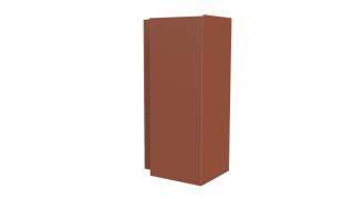 Планка угла наружного сложная Блок-хаус 110x110x2000 мм, 8004 медно-коричневый матовый