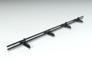 Снегозадержатель PROMO ZN 40x20 (овал) 3,0м Ral 9005 черный янтарь