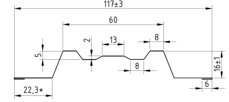 Штакетник Евротрапеция 117x0,5 мм, 3005 винно-красный глянцевый