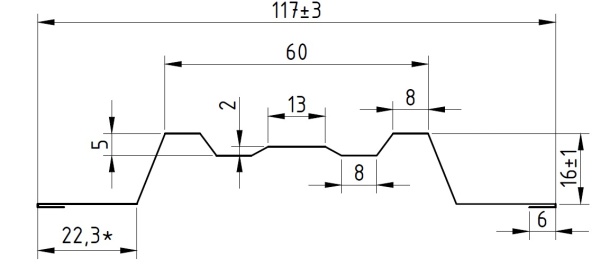 Штакетник Евротрапеция 117x0,5 мм, 8017 шоколадно-коричневый PUR Pruf