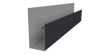 Планка П-образная Блок-хаус 30x30x2000 мм, 7024 графитовый серый PUR Pruf