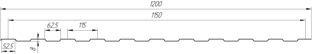 Профнастил С8 1200/1150x0,45 мм, цинк