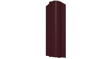 Штакетник Евротрапеция 117x0,5 мм, 3005 винно-красный глянцевый