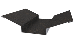 Планка ендовы верхняя 76x76x2000 мм, Картэн тёмный