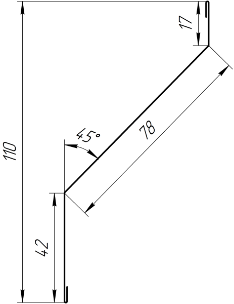Ламель Хоста 110x0,5 мм, 7024 графитовый серый глянцевый