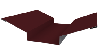Планка ендовы верхняя 76x76x2000 мм, 3005 винно-красный глянцевый