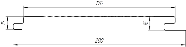 Лайн Про Гофр 200/176x0,5 мм, 7005 мышино-серый глянцевый